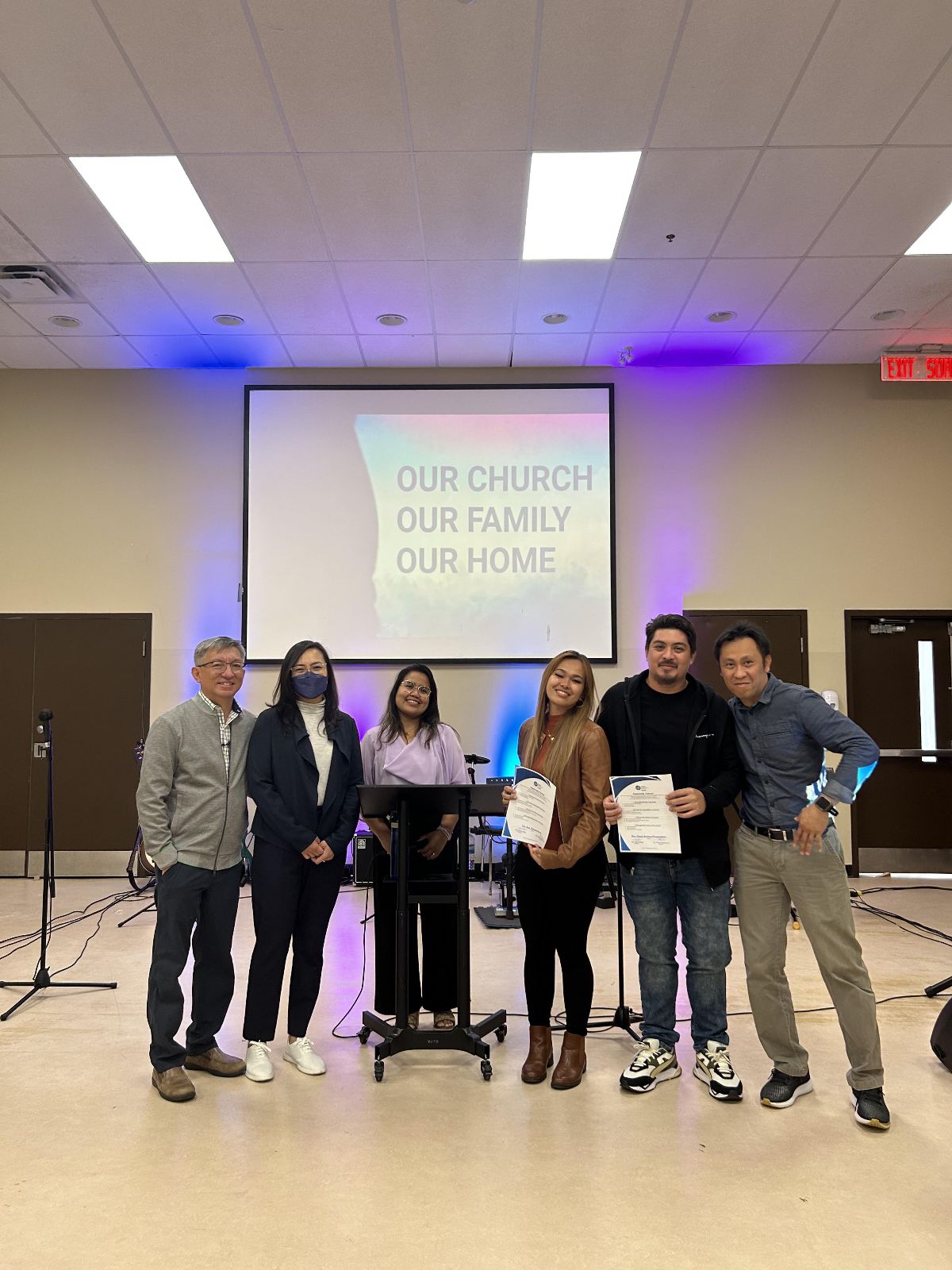 Ministry community gathering at our church